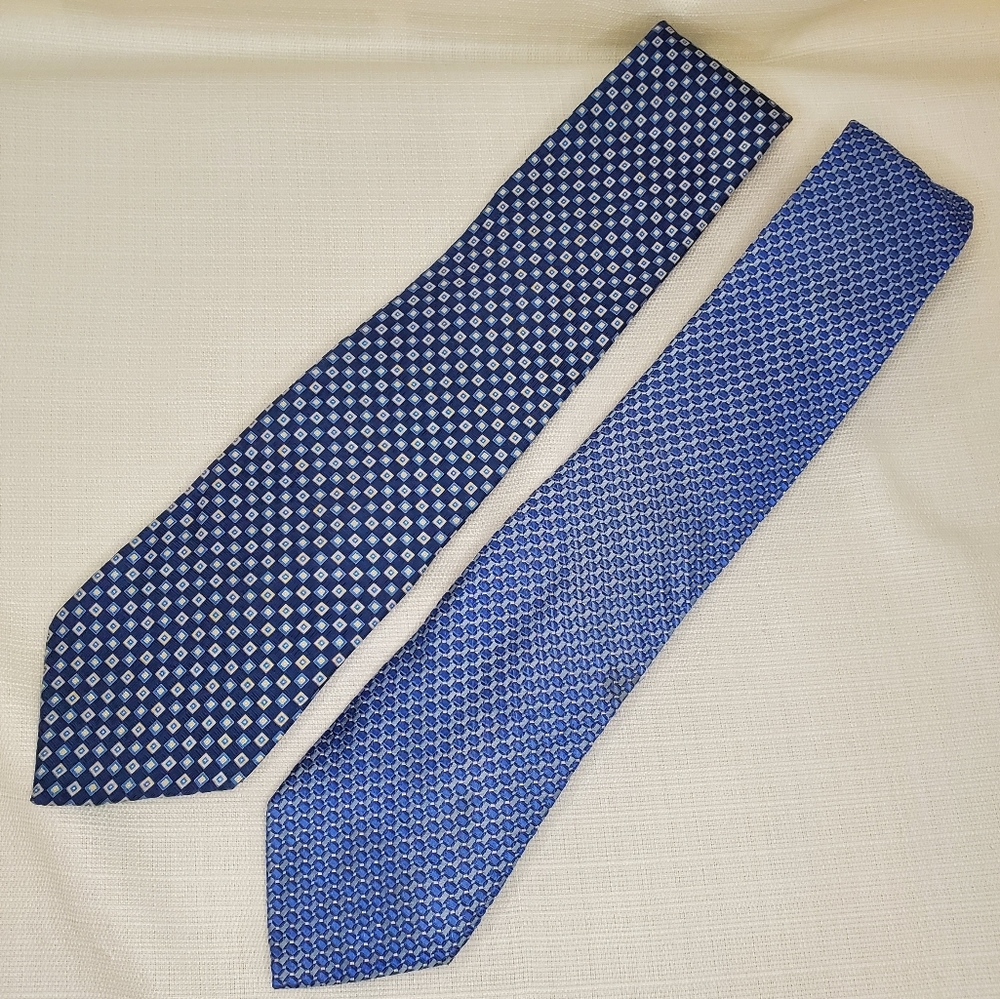 Croft & Barrow & Savilla Row, Blue Tie, Set of 2